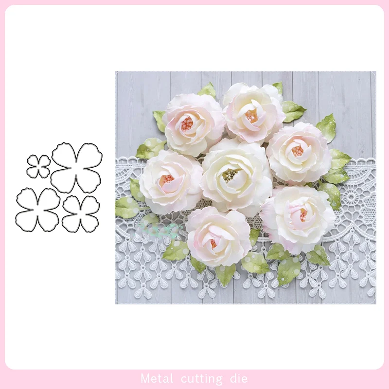 4 шт. набор цветов металлические режущие штампы для DIY Скрапбукинг фото украшение