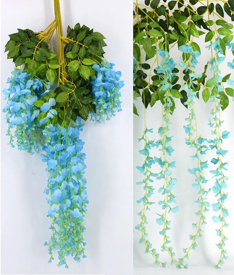 JAROWN Wisteria Искусственные Свадебные цветы арка DIY Декор вечерние праздничные украшения Цветы Сад висячее растение лоза