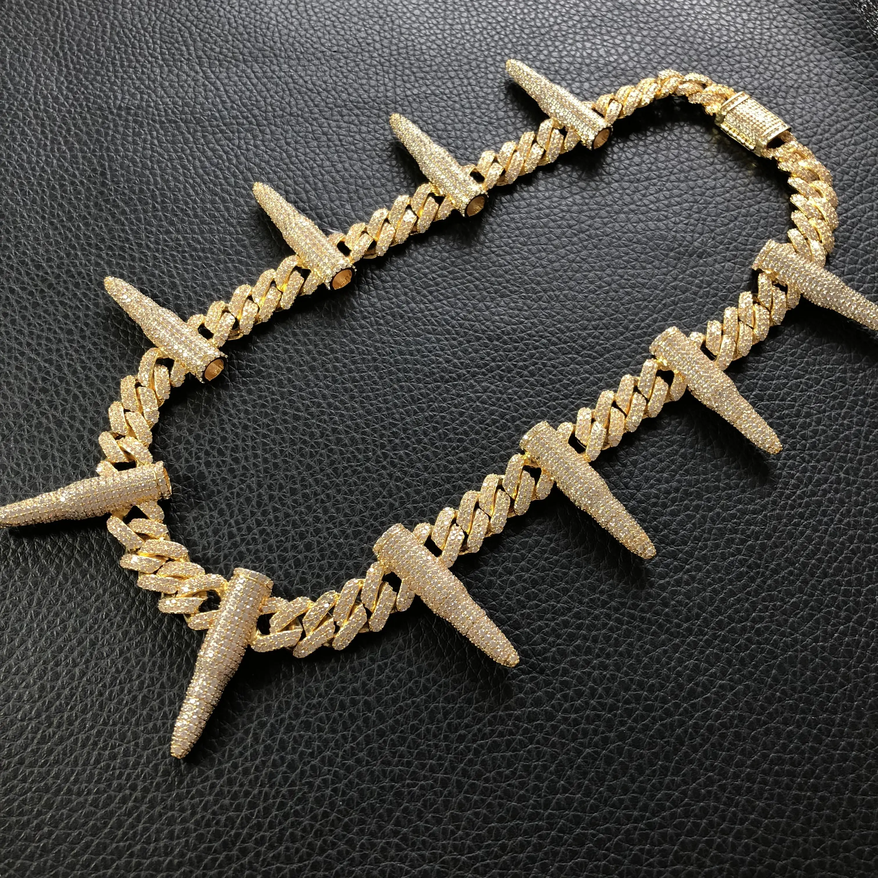 Ледяной выход 12 мм кубинская цепочка с кольцом | Украшения и аксессуары