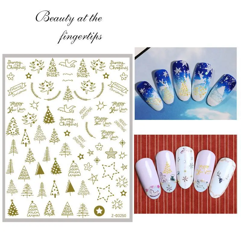 

10PCS Nail Art Water Skiing Transfer Decal Black Geometric Animal Flower Grass Nail Sticker Water Slippery Summer Decoration