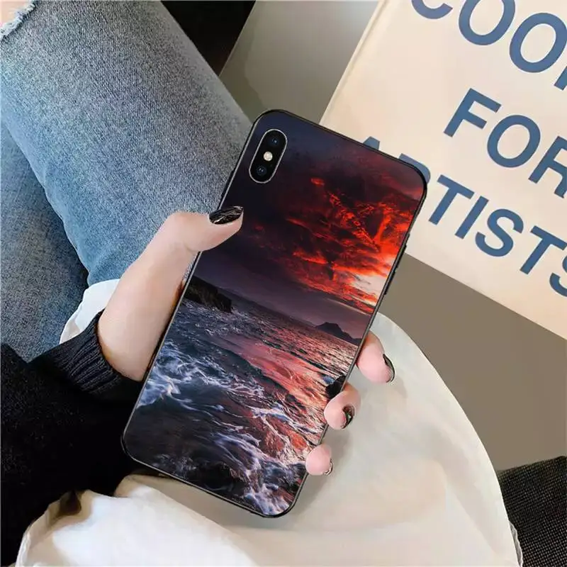 

Colorful Sea Beach beautiful ocean art Phone Case for iPhone 11 12 pro XS MAX 8 7 6 6S Plus X 5S SE 2020 XR mini