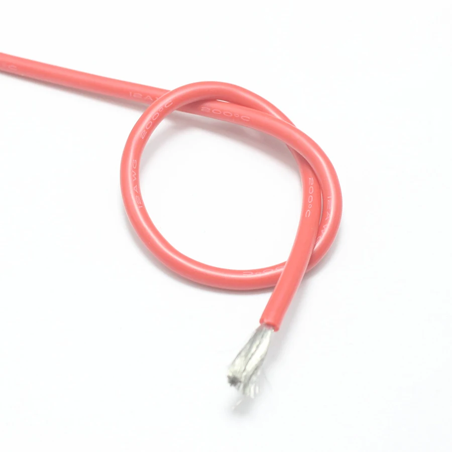 Ультрагибкий силиконовый провод 0 5 м 12AWG 3 4 мм2 высокотемпературный тестовый для
