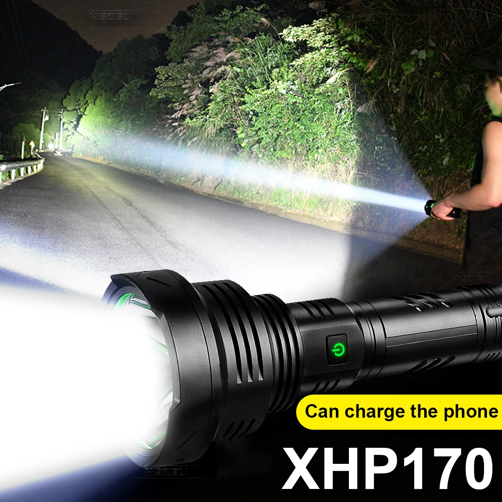 

XHP170 Super powerful led flashlight 18650 26650 rechargeable Zoom torch xhp70 XHP50 USB Tactical flash light Waterproof Lantern