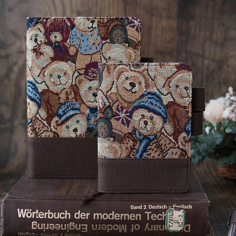 

Милый мультяшный медведь Hobonichis Обложка для ноутбука Statndard A5 A6 Дневник ежедневный Еженедельный годовой планировщик повестки дня 2021 блокнот