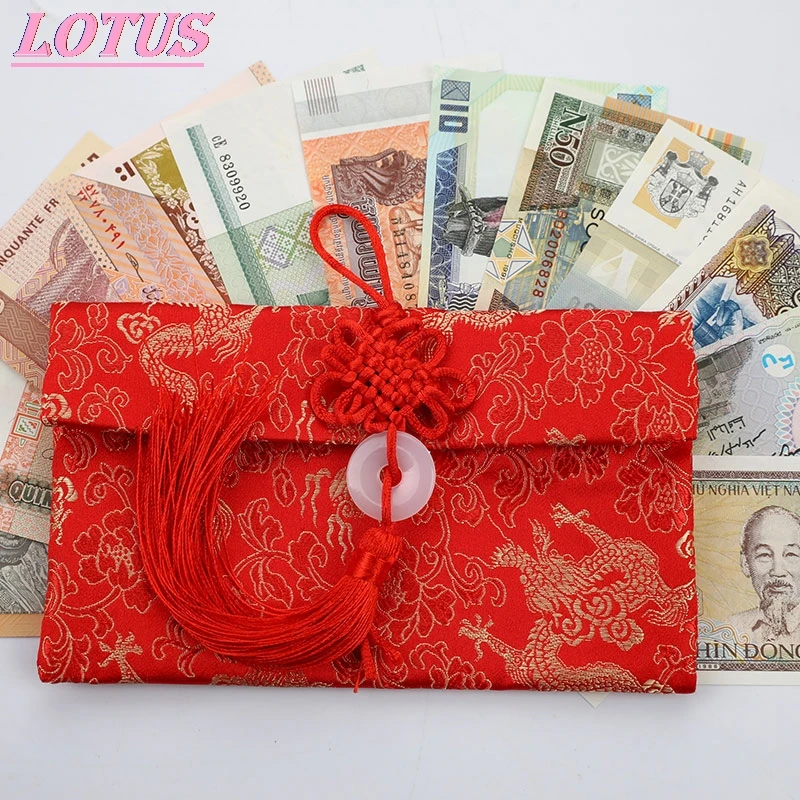 

52PCS Notes From 28 Countries Real Banknotes Note With Red Bag Note Gift Hotsale