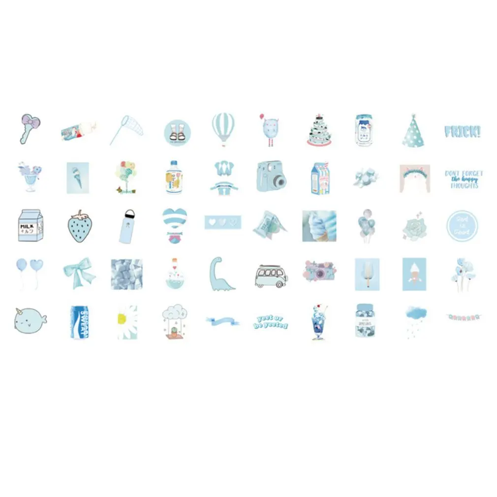 

50Pcs Cute Plant Stationery Stickers Kawaii Drink Stickers Paper Adhesive Stickers For Kids DIY Scrapbooking Diary Photos Albums