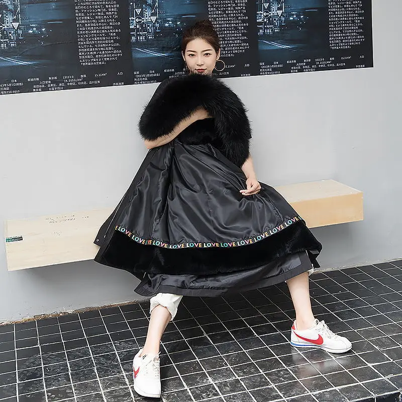 Женское пальто из натурального кроличьего меха женская одежда парка 2020 теплое