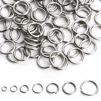 100pcs 34567810mm stainless steel open jump ring split ring connectors for diy necklace jewelry making findings supplies