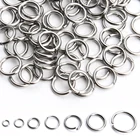Открытое соединительное кольцо из нержавеющей стали, разъемные кольца-соединители для ожерелья, ювелирных изделий сделай сам, принадлежности для поделок, 100 шт., 34567810 мм