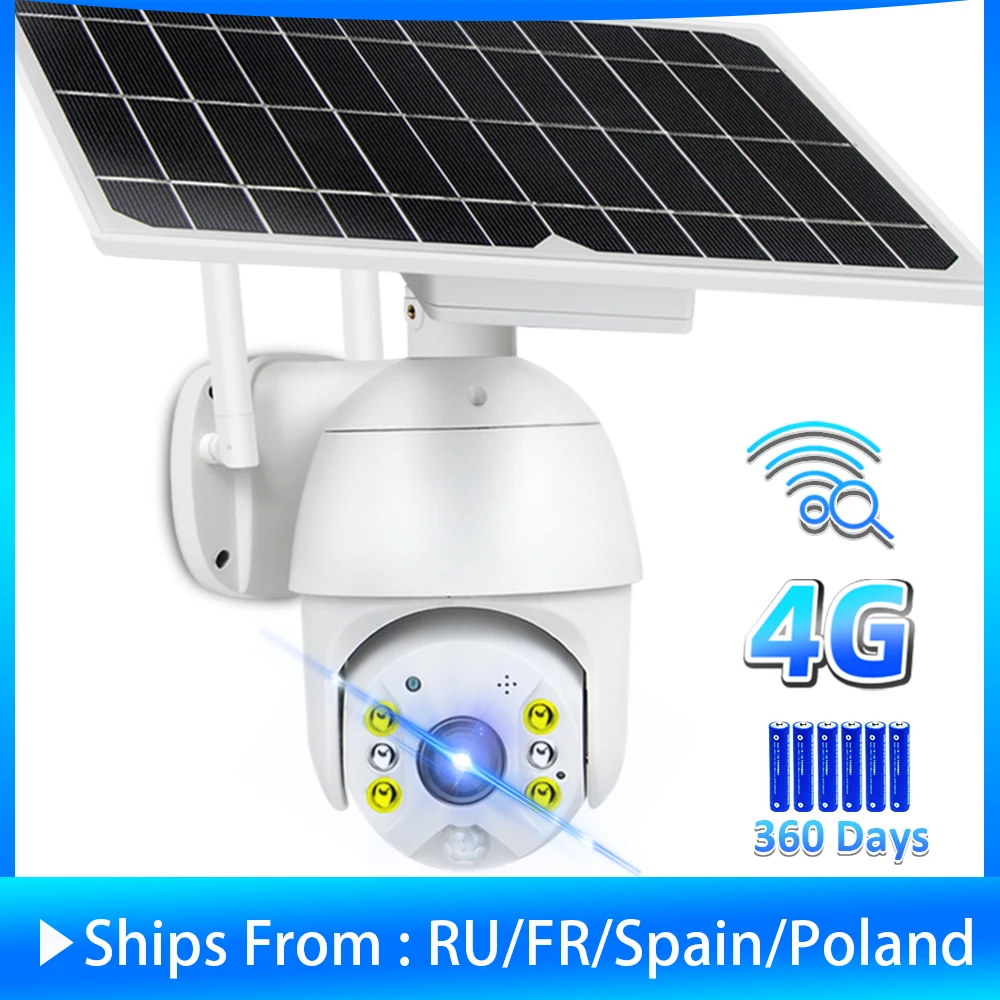 Беспроводная уличная камера видеонаблюдения на солнечной батарее 1080P 8 Вт|Камеры
