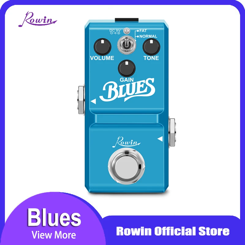 

Rowin LN-321 Blues Pedal Wide Range Frequency Response Blues Style Overdrive Effect Pedal for Guitar guitar accessories