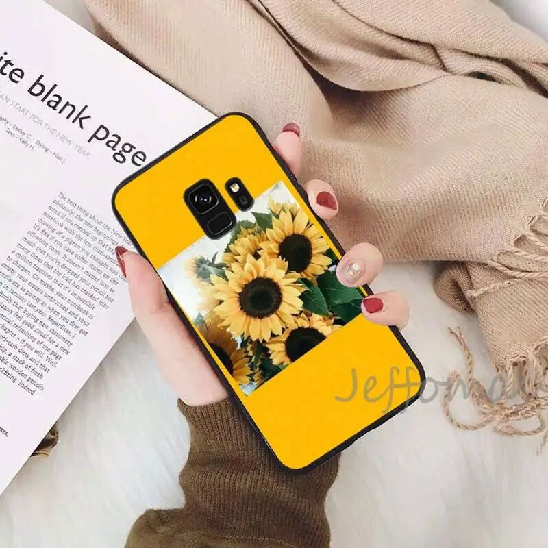

Summer daisy sunflower flower Phone Case For Samsung S6 S7 edge S8 S9 S10 e plus A10 A50 A70 note8 J7 2017