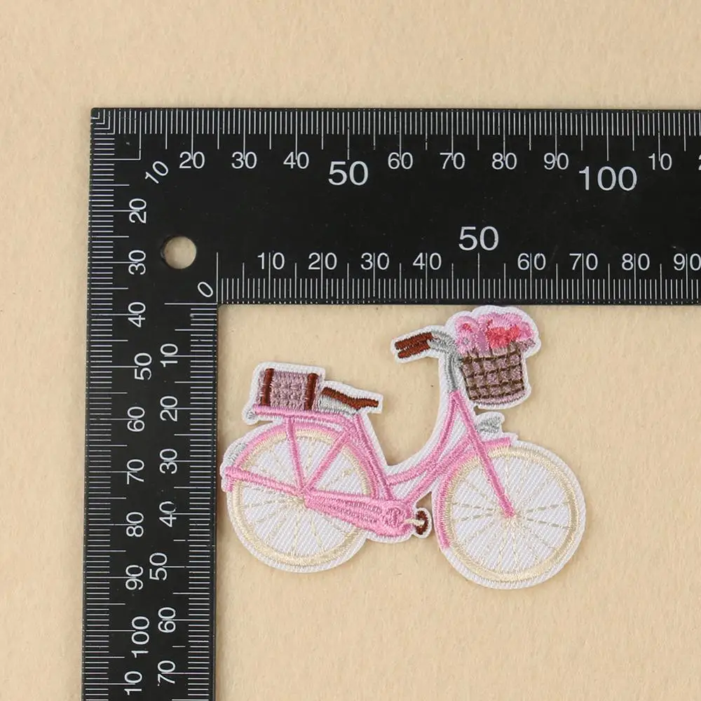 2 шт. розовые нашивки с помощью утюга для велосипеда вышитые путешествий по