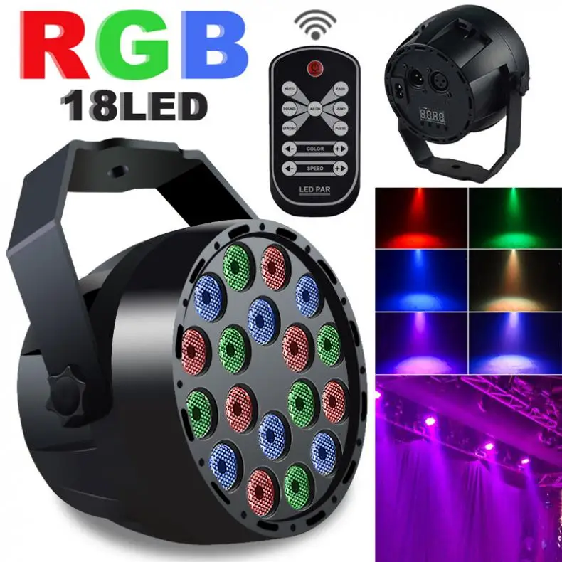 RGB многоцветный 18 x светодиодный мини вспышка/сценический светильник Par Поддержка