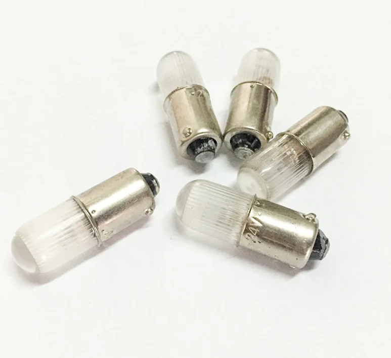 

100PCS Flashlight bulb B9 6.3V indicator E10 12V small lamp beads E10 24V 36V 48V signal light bead B9 bayonet light