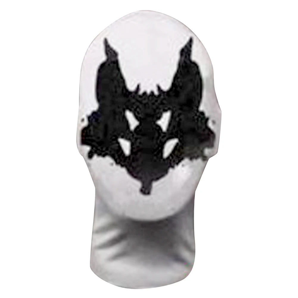 

Cosplay Costume Temperature Sensitive Soft Bar Rorschach Inkblot Prop Dress Up Halloween Face Cover Full Headgear Scary Adults