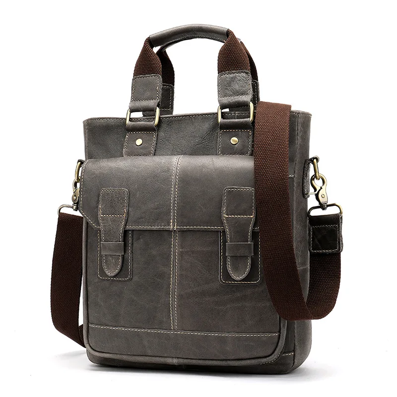 

Real Leather Man Bag Commercial Retro Men's Upright Hand Bill of Lading Shoulder Bag Inclined Head Layer Cowhide Man Bag