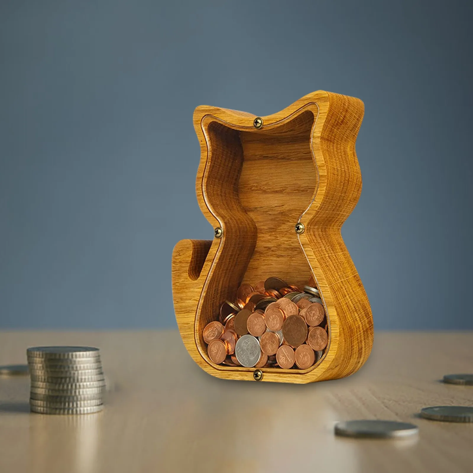 

Пользовательский деревянный банк для детей, акриловый банк для монет, деревянная рамка для денег, игрушки, Рождественский подарок на день р...