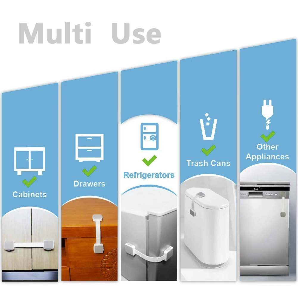 Защитный замок для детей регулируемый дверей шкафа Многофункциональный защиты