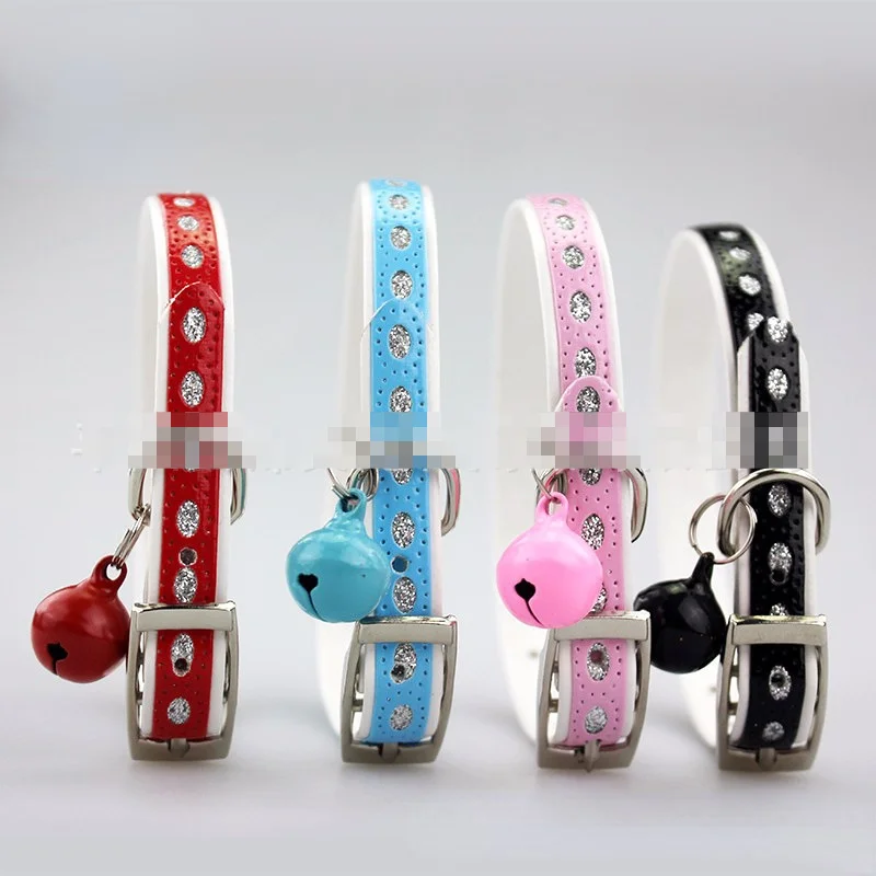 

Pet Small Dog Collar Bell Collar Dog Cat PU Pet Dog Collar Cat Pet Collar Pet Dog Supplies Dog Collar Accessories