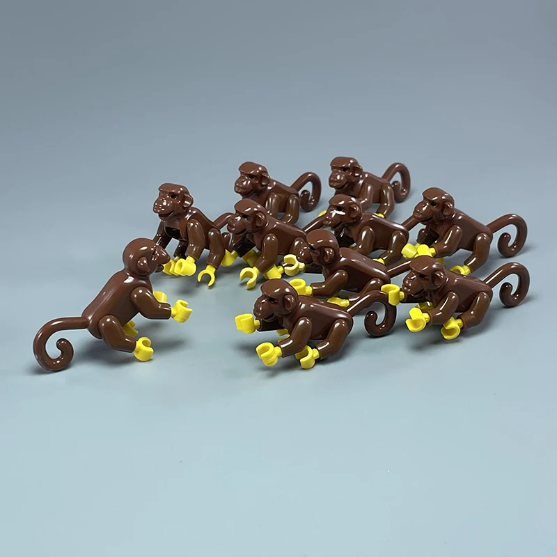 5 шт./компл. строительные блоки цвета коричневый Обезьяна Король кирпичи MOC