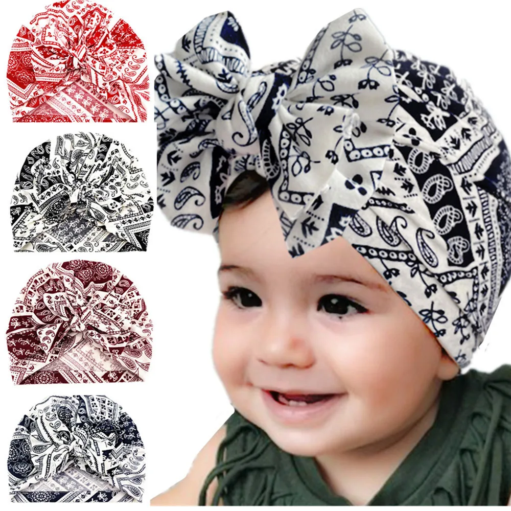 

Newborn Round Knot Bows Baby Flower Headbands Toddler Dounts Headband,Ribbed Turban Hats Babes Caps for Girls Hair Accessories