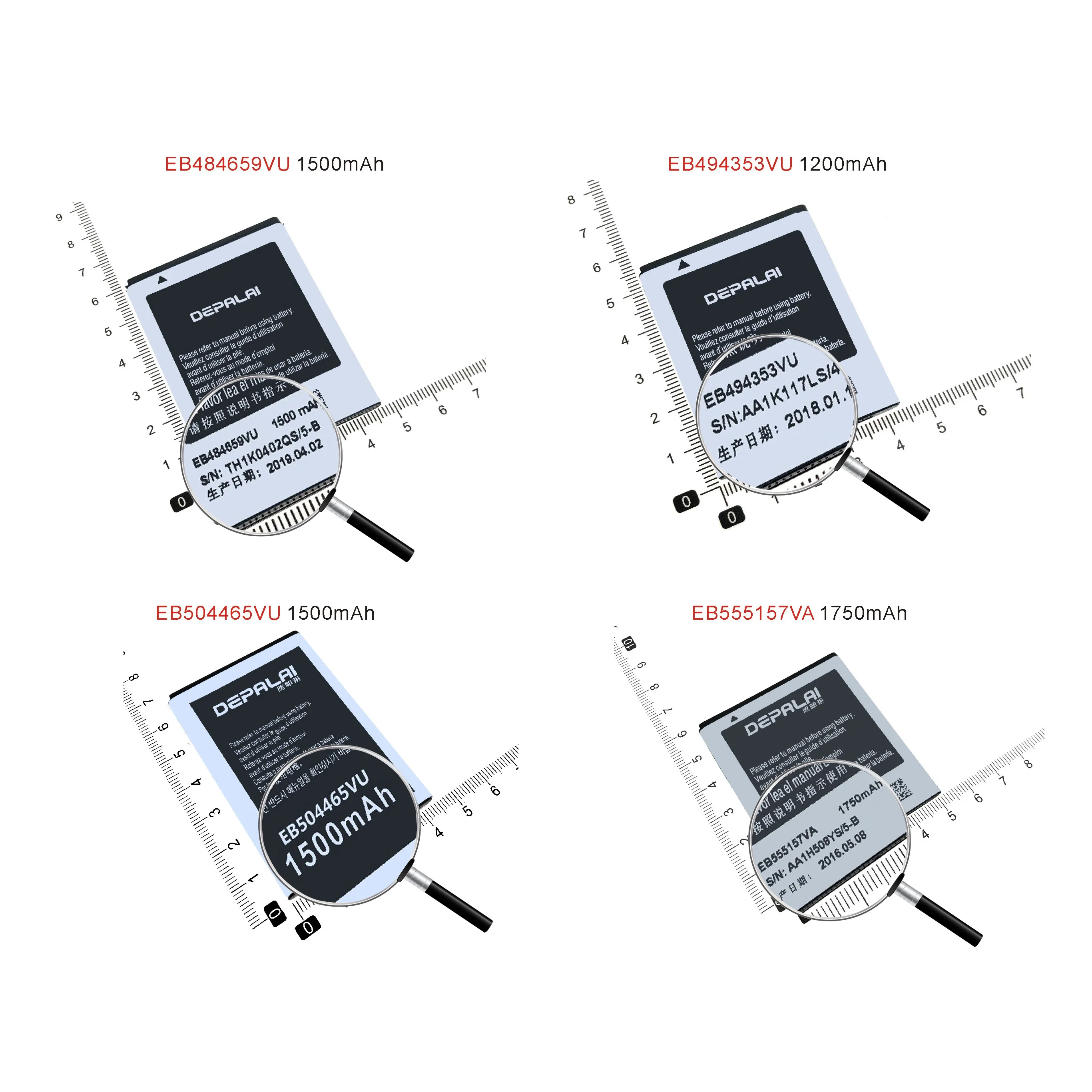 

EB484659VU EB494353VU EB504465VU EB555157VA Battery For Samsung i8150 S5820 i8350 S5690 S7230 i8910 S8500 S8530 i9210 E110s i997