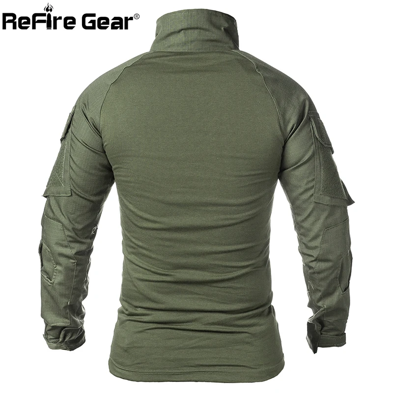 Мужская камуфляжная армейская футболка ReFire Gear тактическая с длинным рукавом