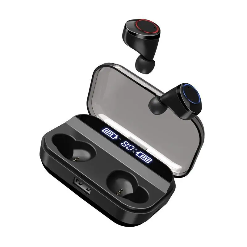 X11 TWS Беспроводные Bluetooth 5,0 Наушники дисплей питания сенсорный контроль Hifi стерео наушники IPX7 Водонепроницаемая гарнитура с зарядным устройством