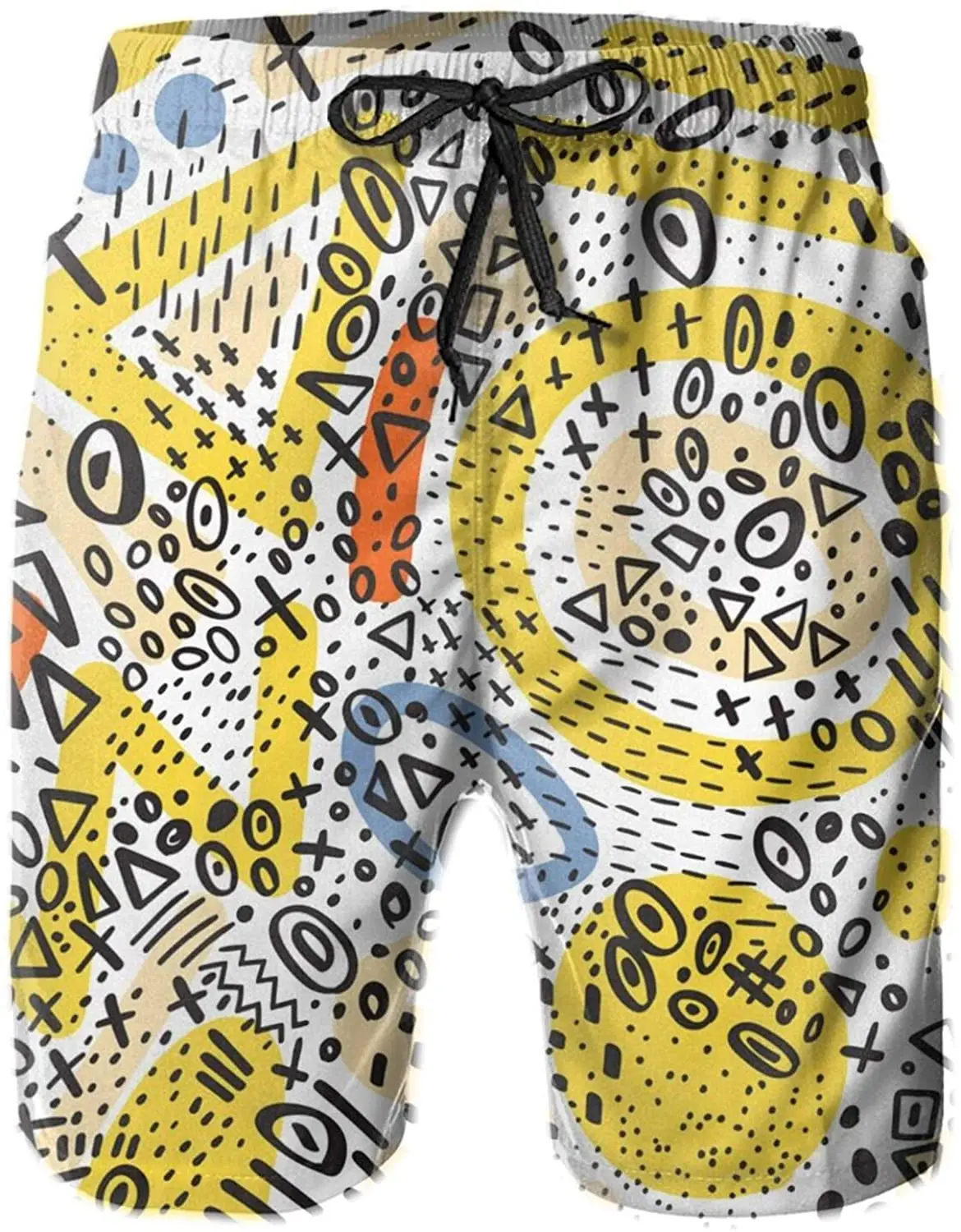 

Men Bandana Swim Shorts S Abstract Yellow Swimming Shorts Beachwear Quick Dry Outdoors Summer Beach Shorts With Pockets