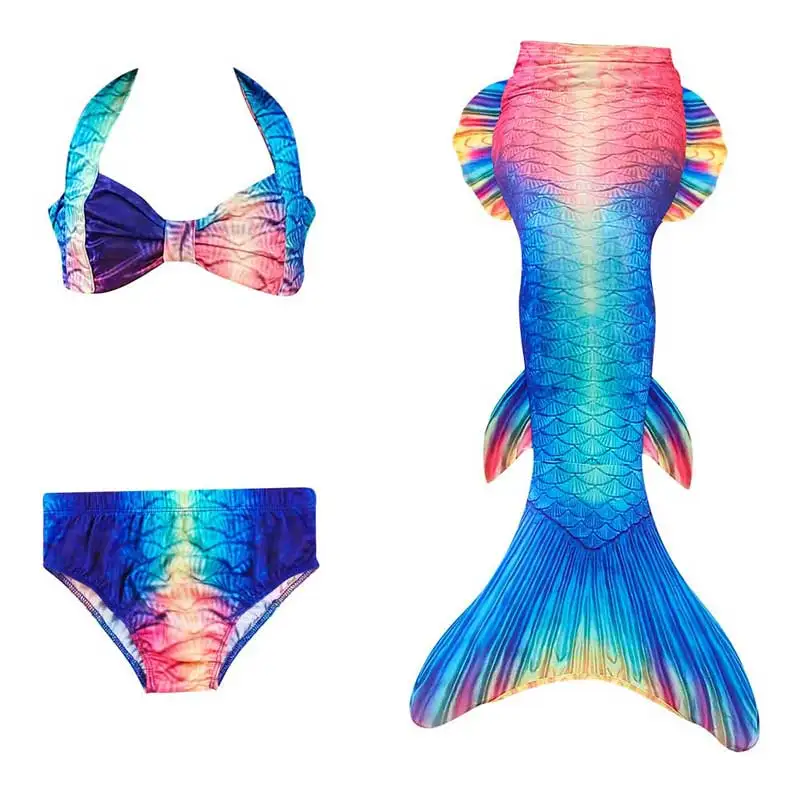 Детская пляжная одежда для бассейна купальный костюм с хвостом Русалочки