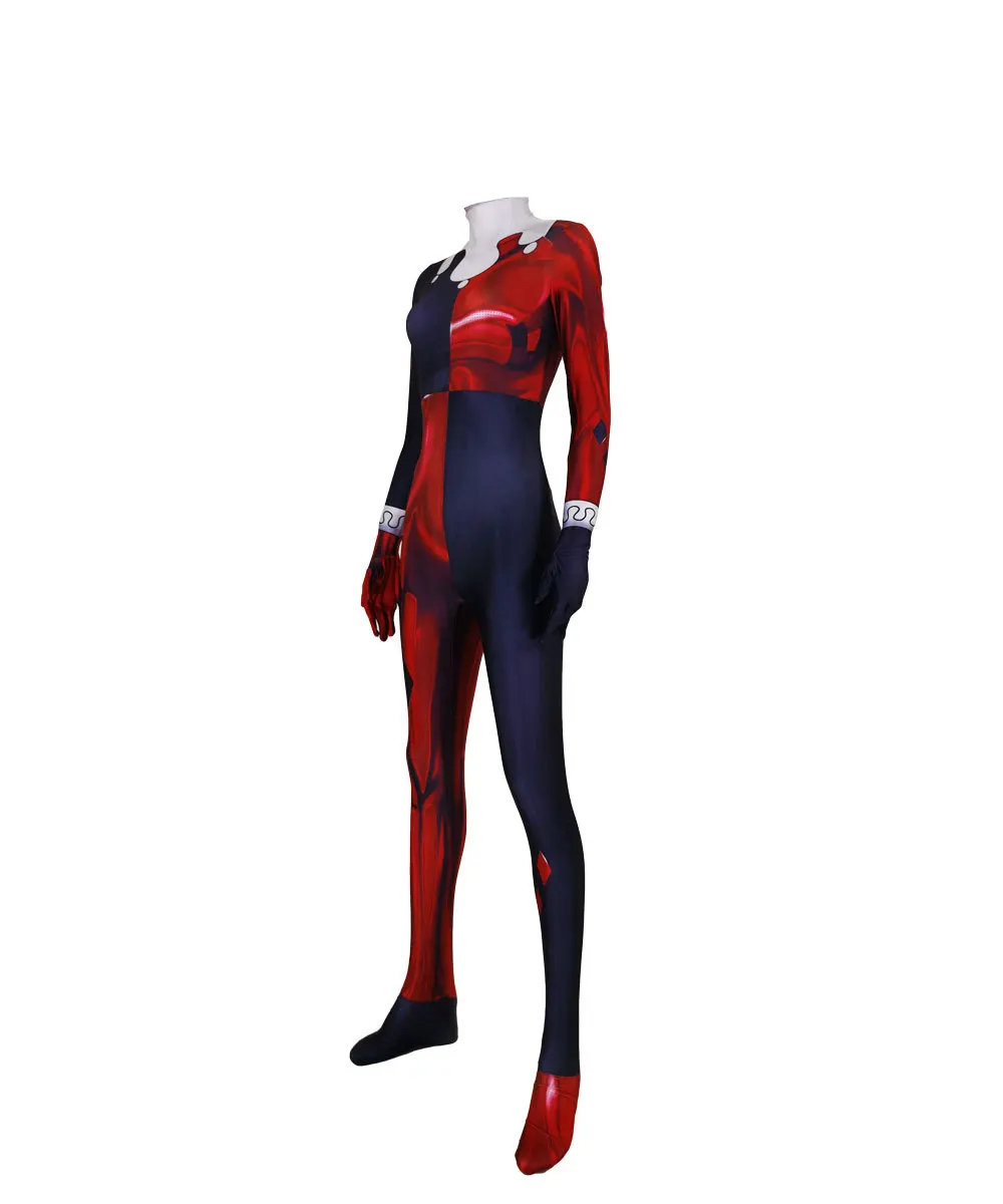 Костюм для косплея Harleen красный костюм Зентаи комбинезон взрослых и детей с
