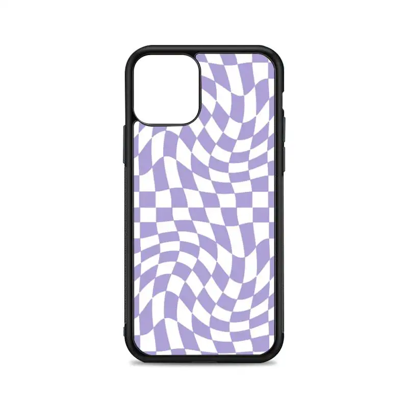 

Crazy Checkers Purple Phone Case for iPhone 12 mini 11 pro XS Max X XR 6 7 8 plus SE20 High quality TPU silicon cover