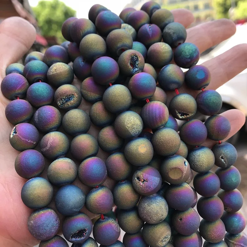 

OMHXZJ Wholesale ZB185 68 10 12mm DIY Bracelet Necklace Jewelry Making Accessories Findings Natural Stone Fine Agate Round Beads