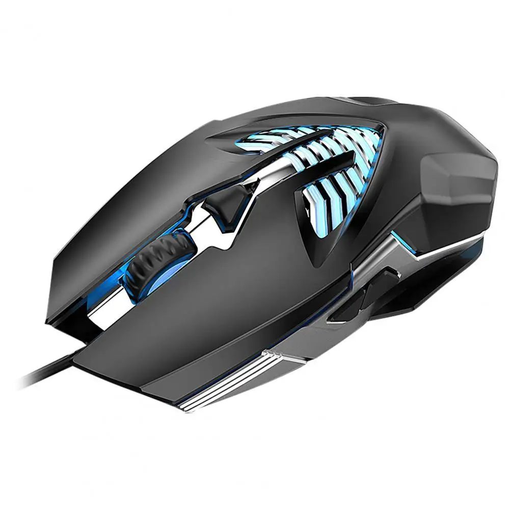 

Q1 Wired Mouse Shock-proof Cool RGB Light 3600DPI USB E-sports Mechanical Mouse for Playing Games