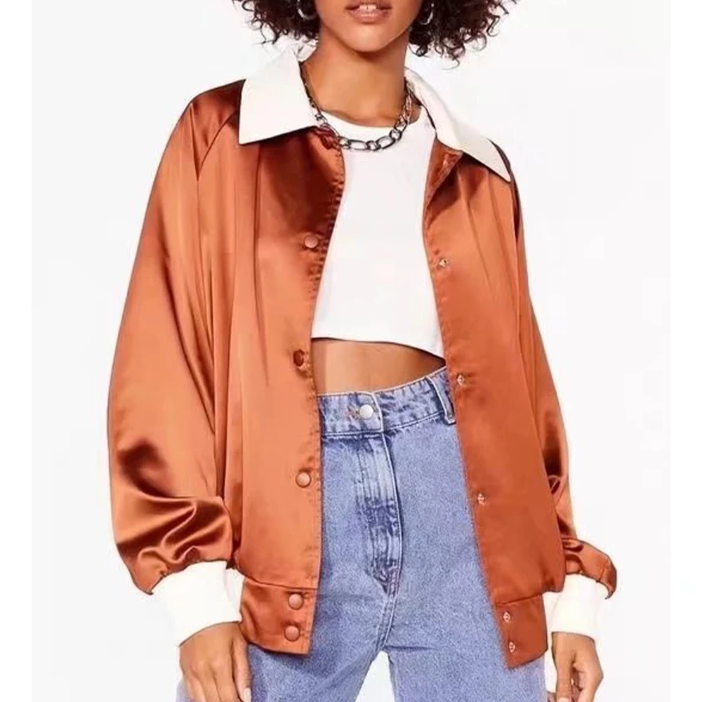 

Женское осеннее пальто 2021, новая куртка с длинными рукавами, подходящая ко всему, модная, повседневная, короткая, в стиле ретро, Женский шика...