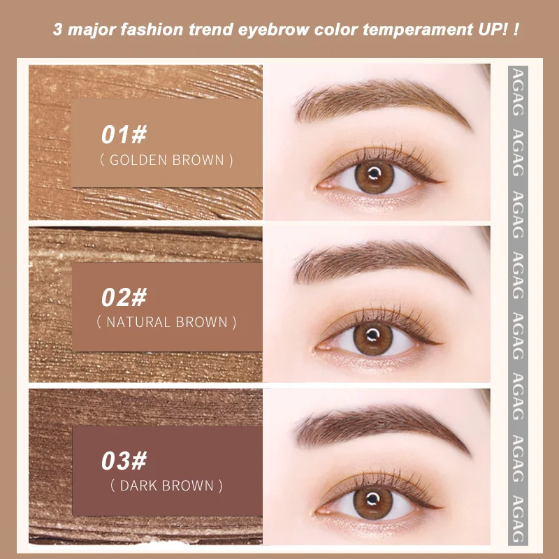 

3 Colors Eyebrow Gel Cream Natural Waterproof Eyebrow Dye Cream Sweat-proof Lasting Non-marking 3D Eyebrow Brush Cosmetic TSLM2