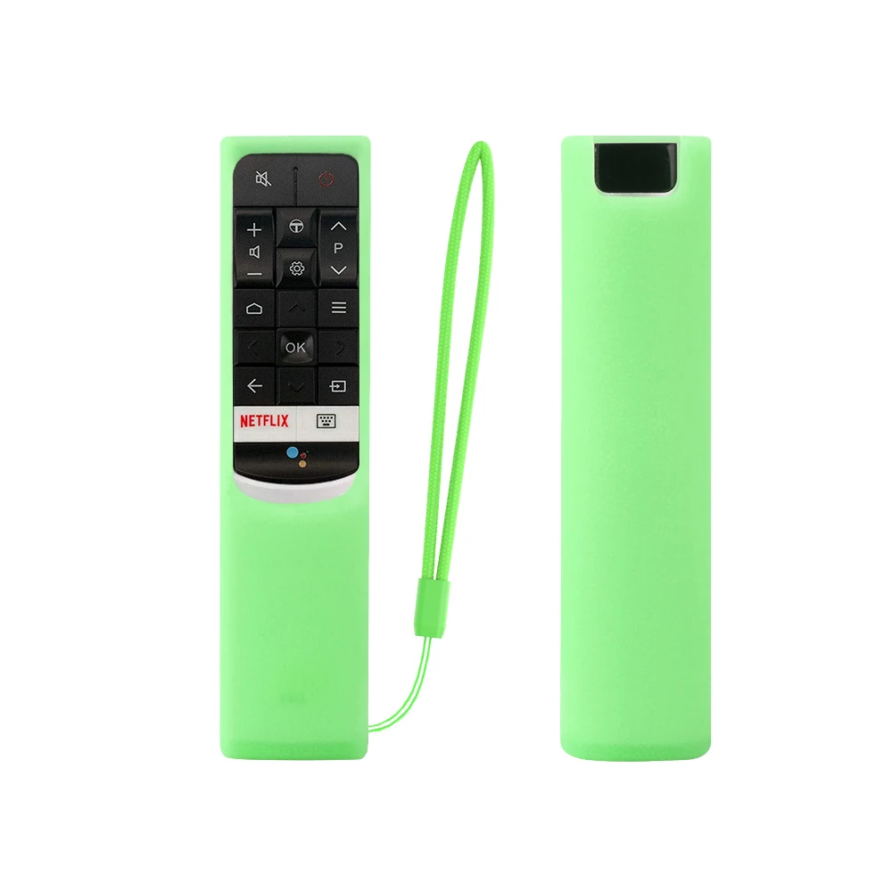 Fluorescent Green Силиконовый защитный чехол SIKAI для TCL RC602S голосовой поиск пульт дистанционного управления Пылезащитный держатель для пульта дистанционного управления - Цвет: Fluorescent Green