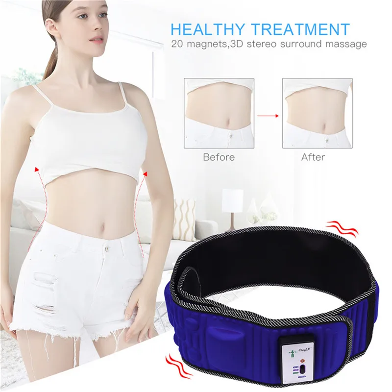 

Electric Magnetic Abdominal Stimulator Body Vibrating Slimming Belt Belly Muscle Waist Trainer Massager Weight Loss Fat Burning