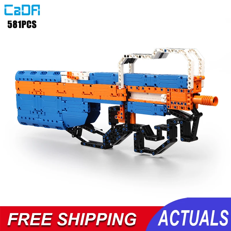 

Cada Shooting Pistol Submachine Gun Model Building Blocks 581pcs Ww2 Sniper Rifle Airsoft Weapons Moc Bricks Boys Toy