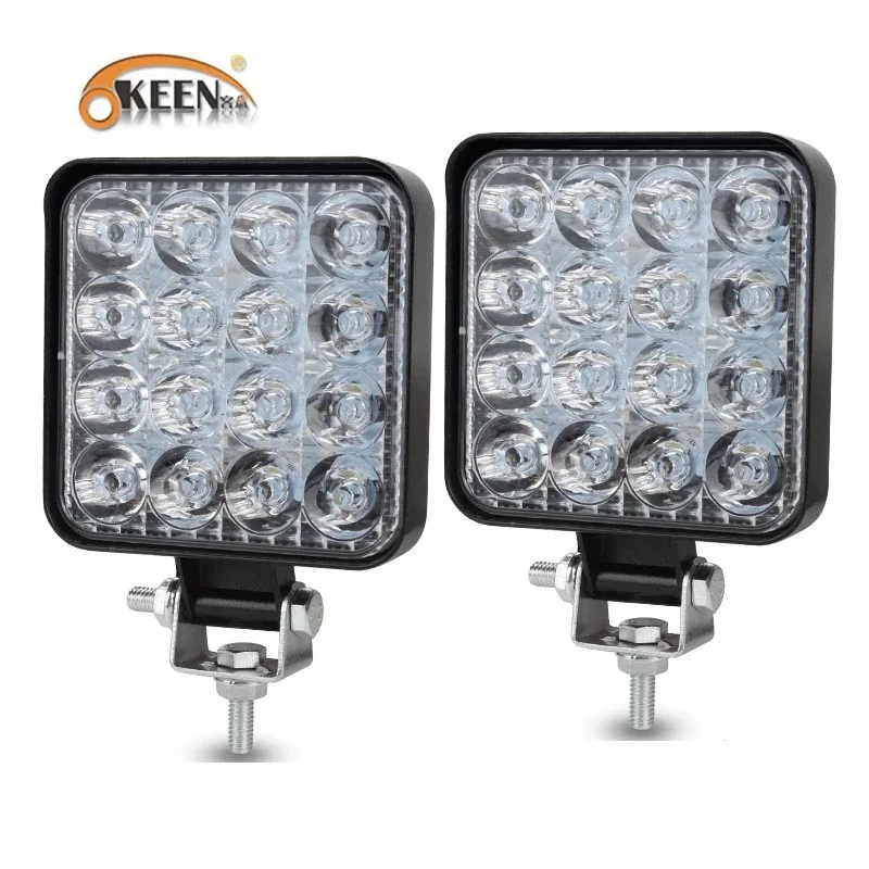 

OKEEN Mini LED 48W LED Work Light Bar Square Spot Beam 24V 12V Off Road LED Light Bar For Truck 4X4 4WD Car SUV ATV IP67