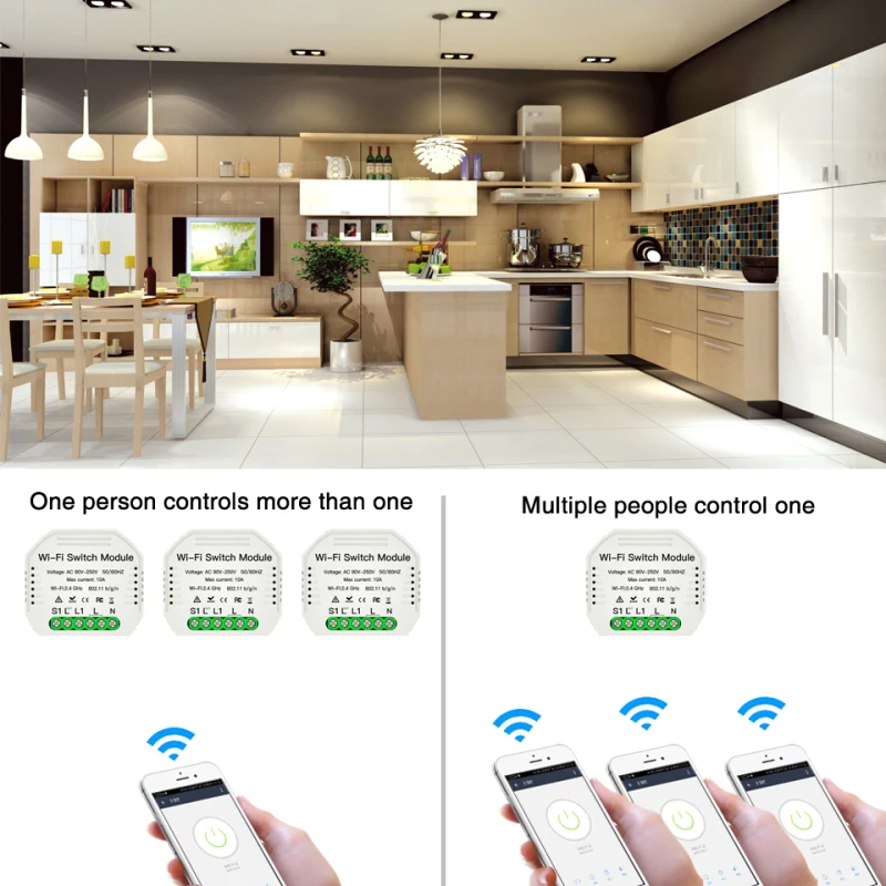 Умный переключатель Wi-Fi, светильник с поддержкой таймера Smart Life/Tuya домашний автоматический переключатель DIY модуль работает с Alexa Google Home