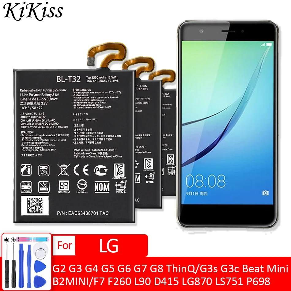 BL 54SH Аккумулятор для LG Optimus G2 G3 G4 G5 G6 G7 G8 ThinQ/G3s G3c Beat Mini B2MINI/LTE III 3 F7 F260 L90 D415 LG870 LS751