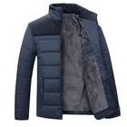 Куртка мужская зимняя, с бархатной подкладкой, теплая, деловая, повседневная, плотная, хлопковая, с воротником-стойкой, 5XL
