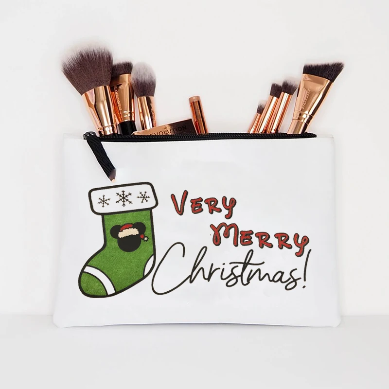 

Рождественский пенал для карандашей, косметическая подарочная сумочка для конфет для макияжа, праздвечерние чное украшение для рождества, ...