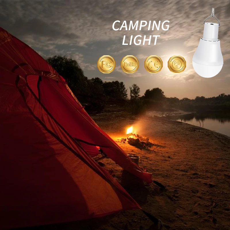 

LED Solar Light Bulb 5V Solar Powered Lantern Chandelier IP65 Courtyard Light Portable Energy Saving Spotlights High Brightness