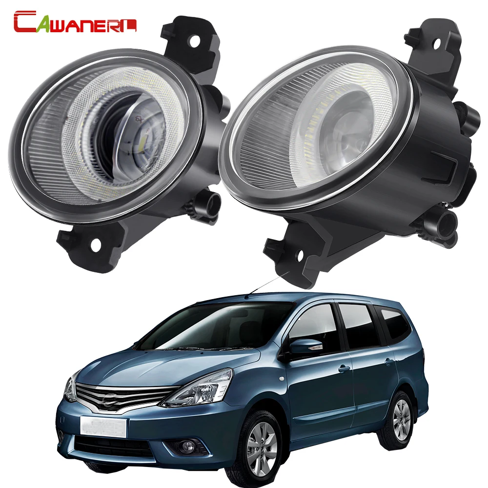 

2 X Car Fog Light Assembly 30W 8000LM LED Angel Eye DRL Daytime Running Lamp 12V For Nissan Grand Livina Geniss L10 2007-2015