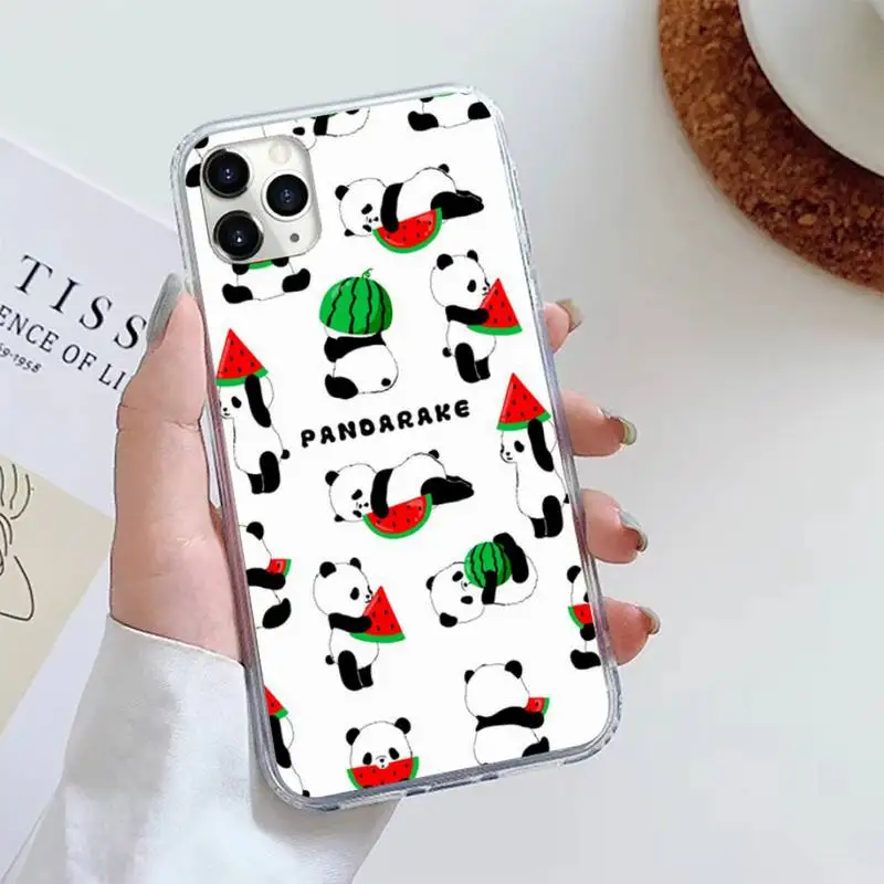 

Cute Cartoon Panda Phone Case For iphone 12 5 5s 5c se 6 6s 7 8 plus x xs xr 11 pro max mini