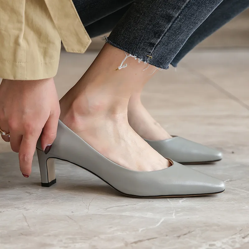 Женские туфли-лодочки из натуральной кожи на весну-лето | Обувь