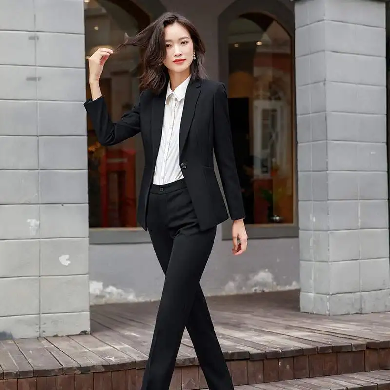 Костюмы из 2 предметов с серыми брюками деловая Женская Офисная форма